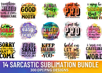 Sarcastic sublimation bundle, funny png designs