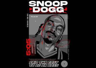 Snoop Dogg da Boss t shirt template vector