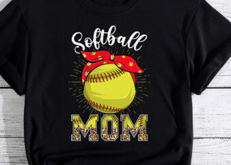 Softball Mom Headband Softball Ball Mothers Day Mama T-Shirt PC