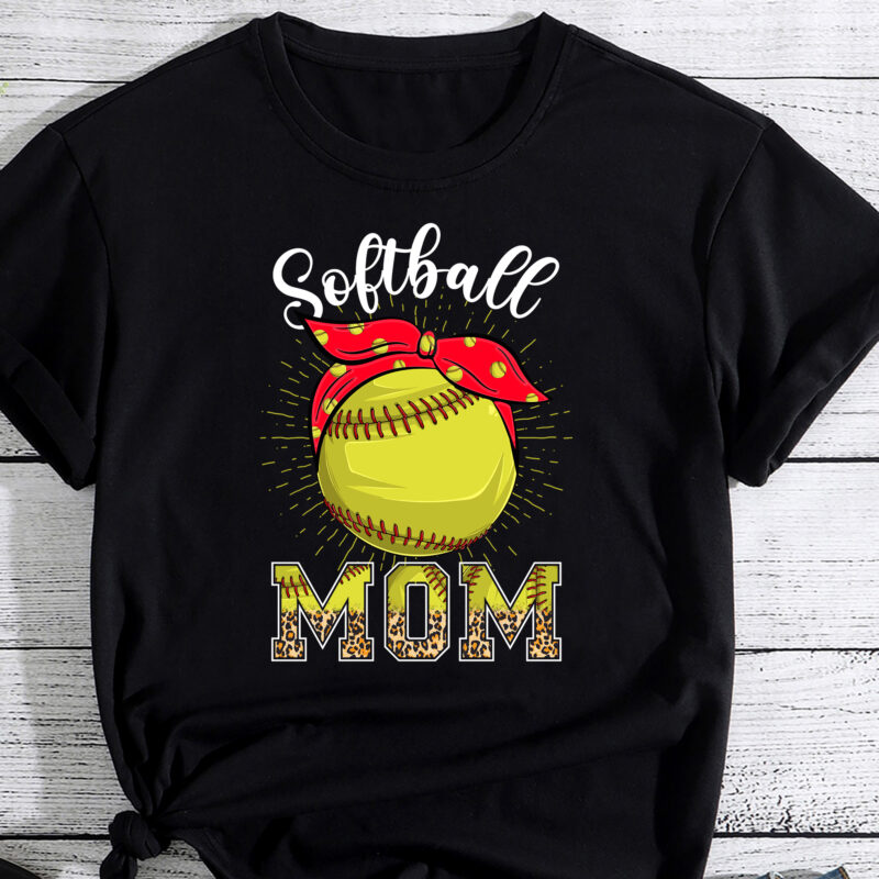 Softball Mom Headband Softball Ball Mothers Day Mama T-Shirt PC
