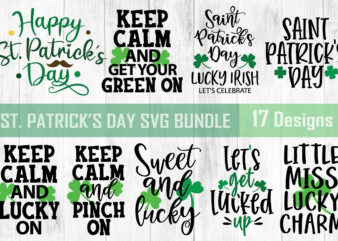 Happy St. Patrick’s Day Cute Quotes SVG Bundle graphic t shirt