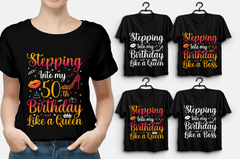 Stepping Into my Birthday T-Shirt Design