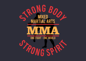 Strong MMA t shirt template vector