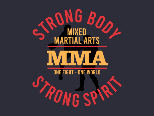 Strong mma t shirt template vector