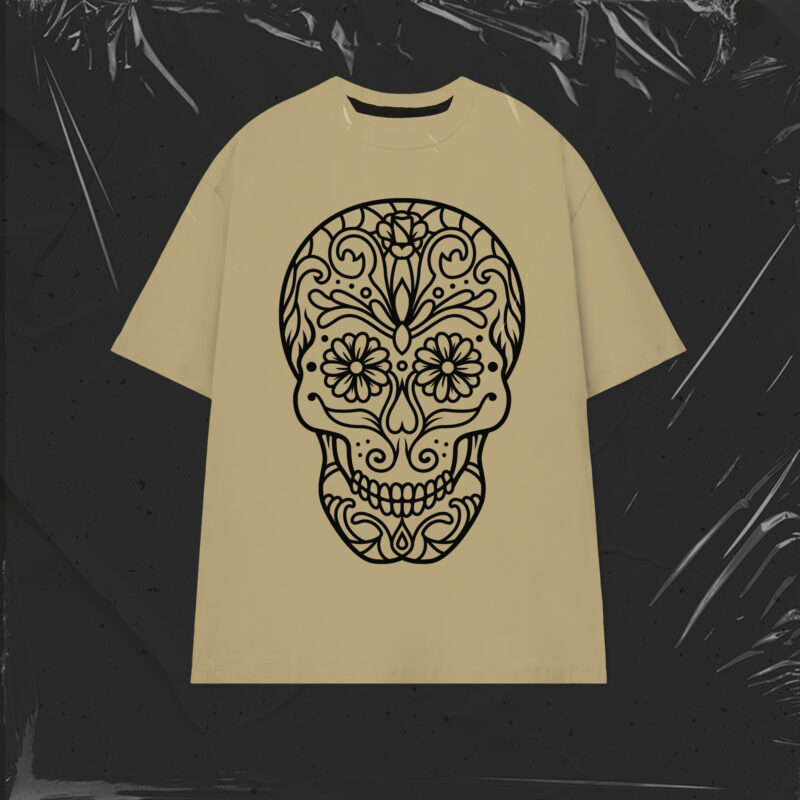 Skull Artwork SVG Tshirt Design 01
