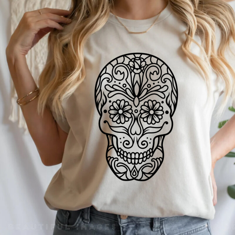 Skull Artwork SVG Tshirt Design 01