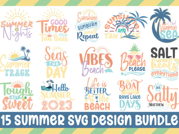 Summer svg design bundle