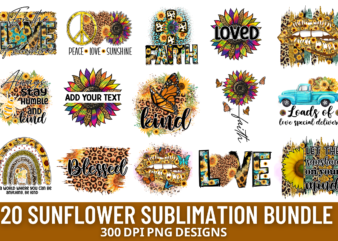 Sunflower Sublimation Bundle, Sunflower Sublimation design