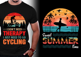 Sunset Colorful Grunge T-Shirt Design