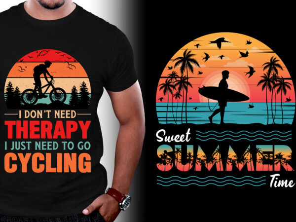 Sunset colorful grunge t-shirt design