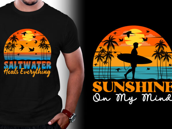 Sunset colorful t-shirt design