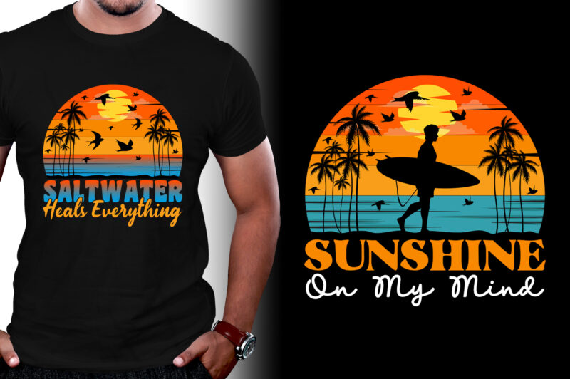 Sunset Colorful T-Shirt Design