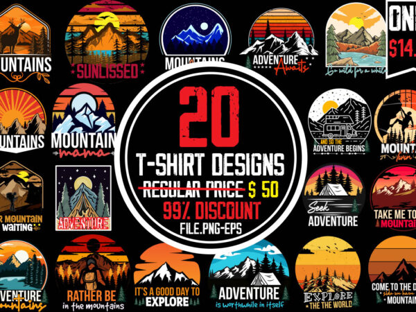 Mountain t-shirt bundle,20 designs,on sell design,big sell design,#simacrafts,mountains t shirt, beach t shirt, beach t shirts, mountain shirts, mountain bike t shirts, the mountain tee shirts, mountain t shirt design,