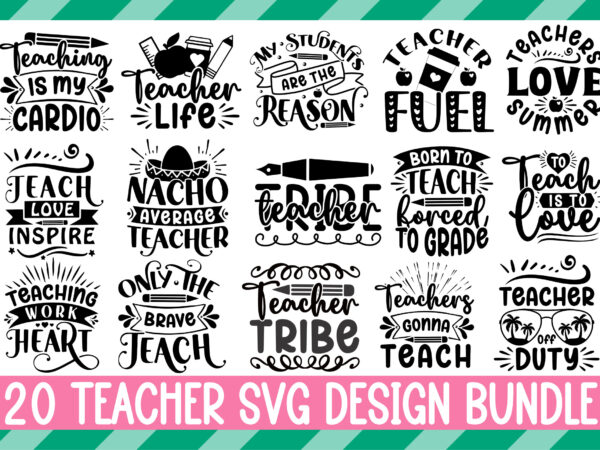 Teacher svg design bundle