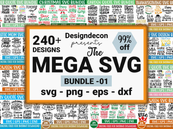 Mega craft svg bundle t-shirt vol-1