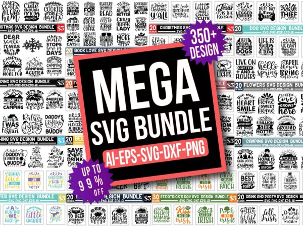 The mega svg bundle t shirt designs for sale
