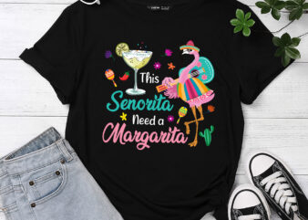 This Senorita Needs A Margarita Cinco De Mayo Funny Women T-Shirt PC