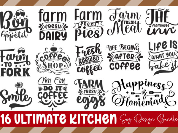 Ultimate kitchen svg design bundle