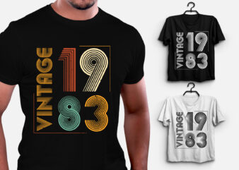 Vintage 1983 Birthday T-Shirt Design
