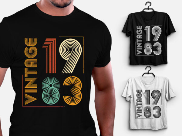 Vintage 1983 birthday t-shirt design