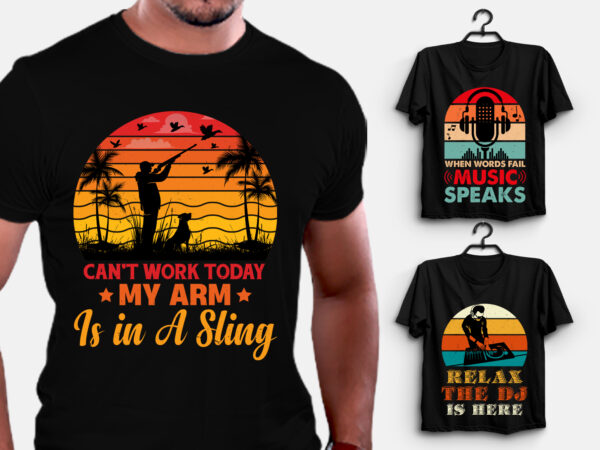 Vintage retro sunset grunge t-shirt design