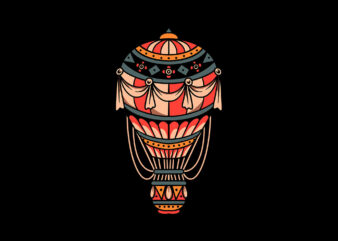 air balloon t shirt vector