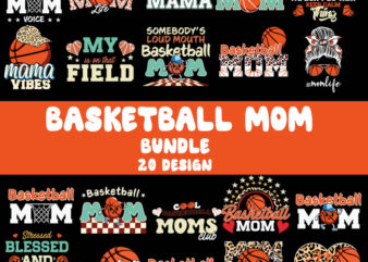 Bastketball Mom SVG Bundle, Momlife SVG, Messy Bun, Sport