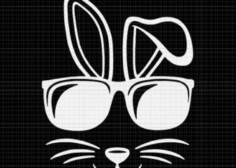 Bunny Face With Sunglasses Svg, Easter Day Svg, Bunny Face Svg, Bunny 2023 Svg