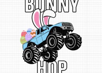 Easter Monster Truck Jump Hop Rabbit Ears Svg, Bunny Monster Svg, Bunny Truck Hop Svg, Easter Day Svg, Bunny 2023 Svg