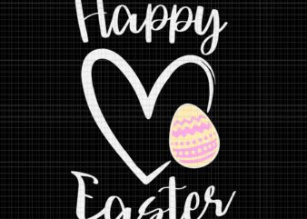 Happy Easter Heart Svg, Happy Easter Svg, Easter Day Svg, Bunny Svg