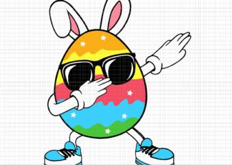 Dabbing Easter Egg Svg, Happy Easter Bunny Svg, Dabbing Bunny Svg, Bunny Egg Svg, Easter Day Svg