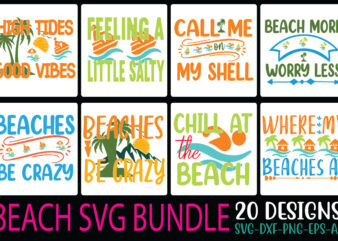 BEACH SVG bundle SVG Cut File t shirt template