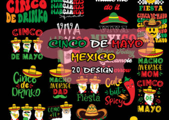 Cinco De Mayo Bundle, Festival, Margaritas Squad SVG, Fiesta SVG t shirt vector file
