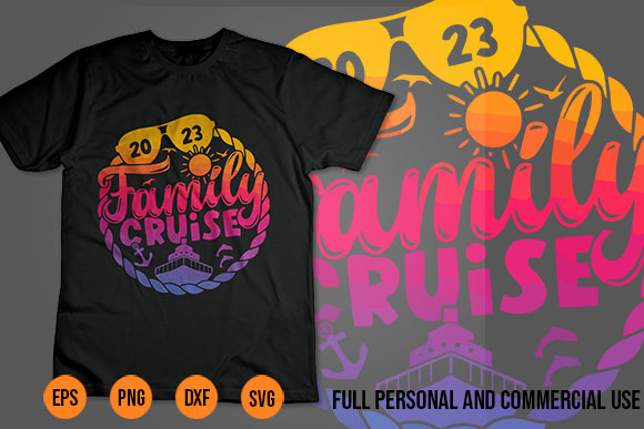 Family cruise 2023 family vacation trip holiday summer png svg t shirt graphic design