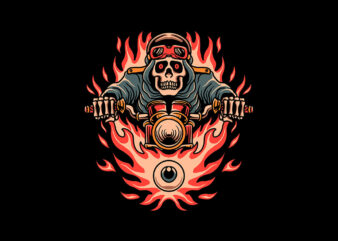 evil biker vector clipart