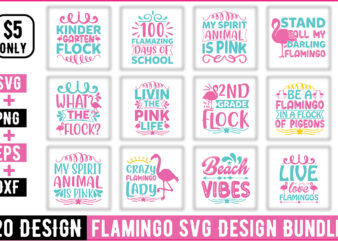 Flamingo Svg Design Bundle