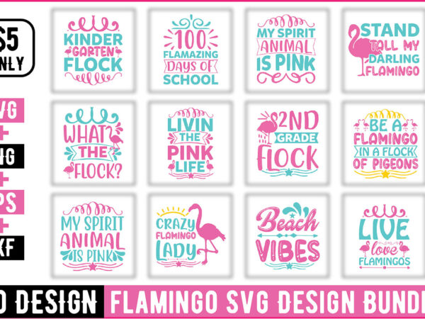 Flamingo svg design bundle