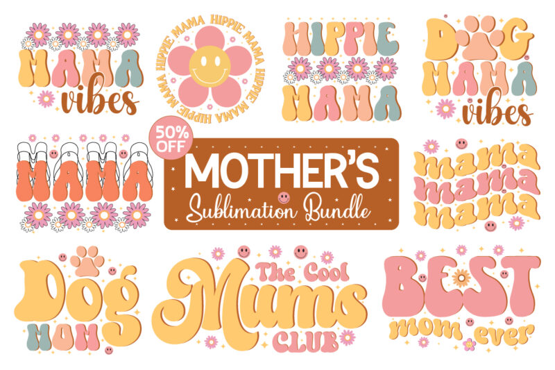 Mother's Day Sublimation Bundle, Mother's Day Retro Bundle,Plotter File World's Best Mom, Mother's Day, SVG, DXF, PNG, Bundle, Gift, German,Funny Mother Svg Bundle, Mother's Day Svg, Mom Svg, Digital Files,