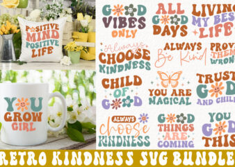 Kindness Retro SVG bundle 15 Design