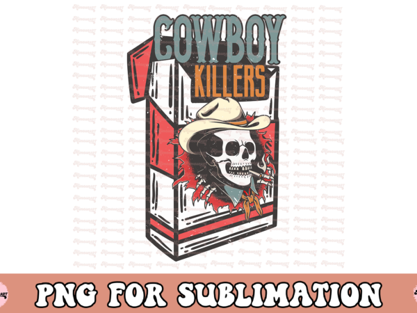 Cowboy killers, vintage style cowboy skeleton design