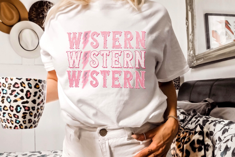 Retro Western T-shirt Sublimation Design PNG