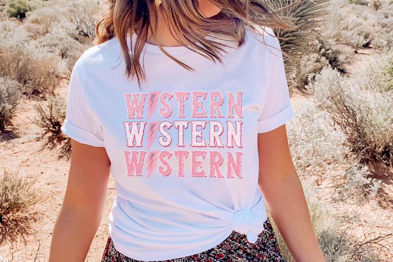 Retro Western T-shirt Sublimation Design PNG
