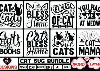 Cat SVG Bundle SVG Cut File