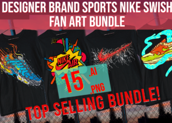 Designer Brand Sports Nike Swish Fan Art Bundle t shirt vector illustration