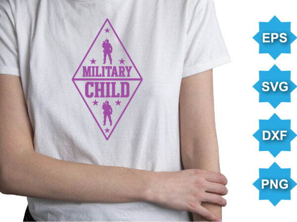 Military child, purple up for military kids dandelion flower vector cancer awareness month of the military child typography t-shirt design veterans shirt