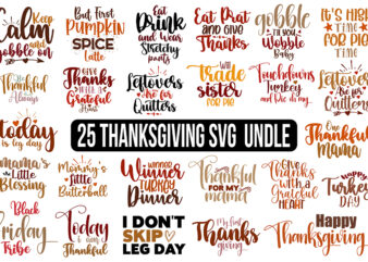 Thanksgiving SVG Bundle t shirt designs for sale