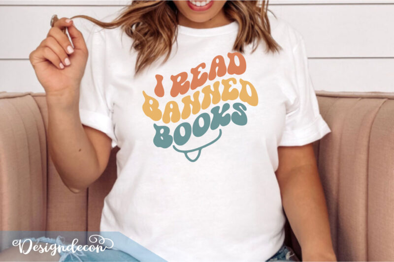 Retro wavy letters reading, Book lover, reader life, funny readers read sublimation t-shirt, wood sign, library décor, bundle svg