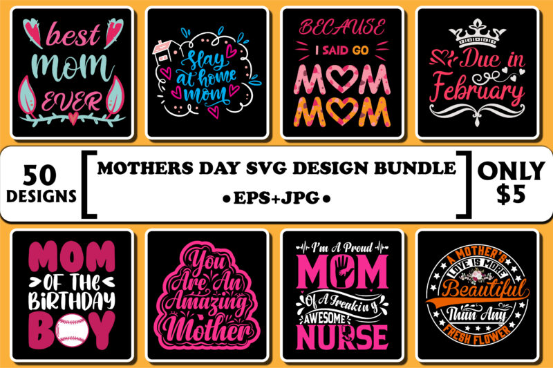 Happy Mother’s day shirt bundle print template, typography design for mom mommy mama daughter grandma girl women aunt mom life child best mom adorable shirt