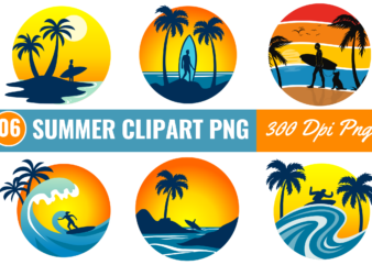 Summer Clipart Png Bundle