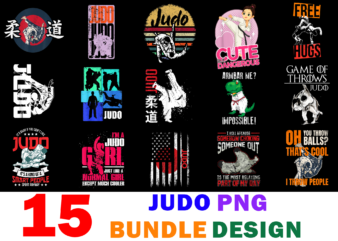 15 Judo Shirt Designs Bundle For Commercial Use, Judo T-shirt, Judo png file, Judo digital file, Judo gift, Judo download, Judo design